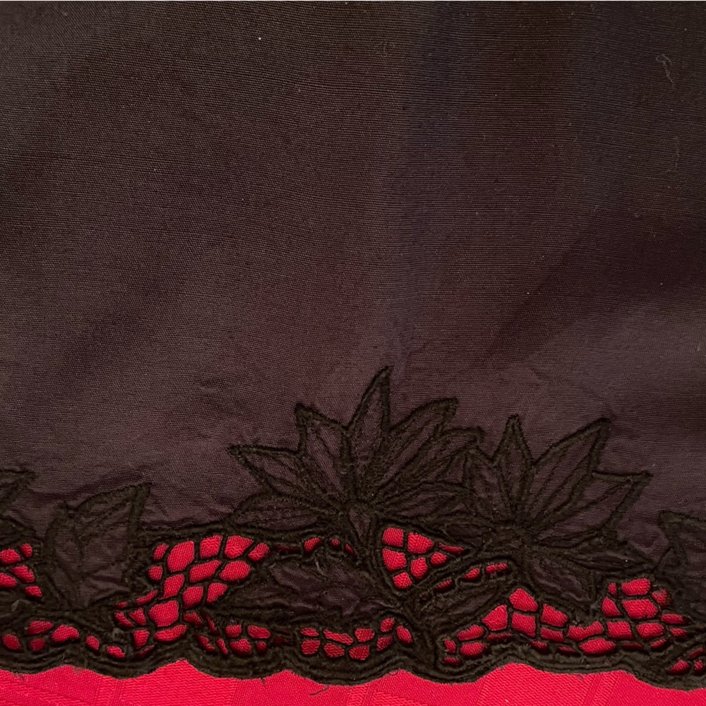 Contempo Casuals Vintage 1970’s A-Line Long Skirt with Lace Trim Woman’s Size M